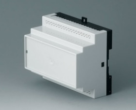 PPO/PC DIN rail enclosure, (L x W x H) 82.4 x 99.2 x 86 mm, light gray/black, B6504110