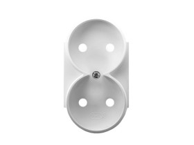 ARIA Pokrywa gniazda podwójnego do ramki biały PGP-2UR/00 OSPEL