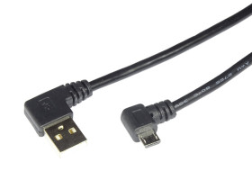 Kabel USB micro 1.0m kątowy Cu HQ DSF654 Vitalco