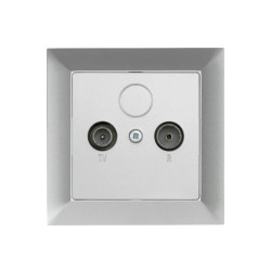 Premium Gniazdo abonenckie RTV końcowe 6db kolor srebrny GAP-Pr/K SR