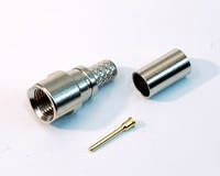 Złącze FME/m, zaciskane na przewód h155