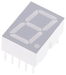 Wyświetlacz diodowy LED 7-segmentowy ze wspólną katodą 1,48 mcd RH DP, Czerwony 14.2mm Avago 626 nm