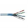 Przewód kat.5E F/UTP drut ekran, wewnętrzny, szary, 4x2x24AWG(0,512)