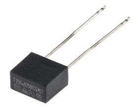 Bezpiecznik nieresetowalny 250mA 250V ac RS PRO T Termoplastyczne 35 A przy 250 V AC rozstaw 5.08mm