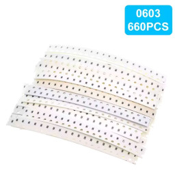 ZESTAW REZYSTORÓW SMD 33 X 20 SZTUK = 660 SZTUK 1% 0603 (ZESTAW-REZ0603)