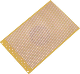 Circuit board, 100 x 160 mm, pitch 2.54 mm, single sided, FR1 hard paper, Cu 35 µm, BYB-3-11H6030