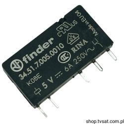 34.51.7.005.0010 Relay SPDT 6A 5V THT FINDER