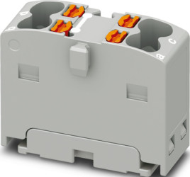Distribution block, push-in connection, 0.14-1.5 mm², 14.5 A, 6 kV, gray, 1221508