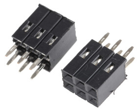 Gniazdo PCB 6 -pinowe 2 -rzędowe raster: 2.54mm Listwa gniazdowa Proste Przewlekany