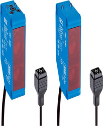 Czujniki fotoelektryczne Wiązka przewlekana Prostokątny SICK Przekaźnik SPDT zakres 0 → 120 mm LED