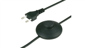 Przewód Sznur Przyłączeniowy Z Euro-Wtyczką Płaską I Z Wyłącznikiemiem...