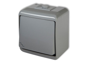 JUNIOR IP54 Wyłącznik schodowy popielaty 10WHE-3 KARLIK