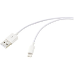 Renkforce RF-5724088 USB cable USB 2.0 USB-A to Lightning 3m White frosted