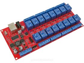 Moduł 16 przekaźników LAN Ethernet RS485 ModBus TCP/RTU
