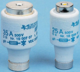 Bezpiecznik butelkowy diazed 6A gwint E27 gR SIBA 500V ac