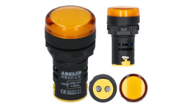 Lampka Kontrolna Sterownicza Żółta Led Fi:22 24V