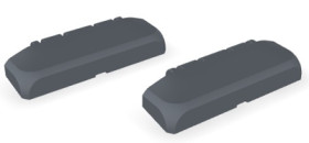 Hinge, ABS, (L x W x H) 16.4 x 80 x 24.5 mm, graphite gray, for B 0808../B 1008../B1408../B 1808, 96330104