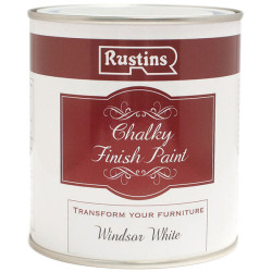 Rustins CHAPW250 Chalky Finish Paint Windsor White 250ml