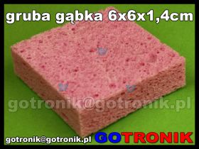 Gruba gąbka 6 x 6 x 1,4 cm do czyszczenia grotów