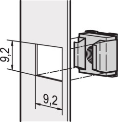 Nakrętka klatkowa, Stalowe, M5, 9.2 x 9.2mm, 1.8 - 2.6mm