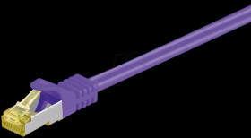 10m cable,Cat.7 raw cable, violet, RJ45