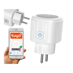 Inteligentne gniazdo sieciowe Smart WiFi (Tuya) z watomierzem białe