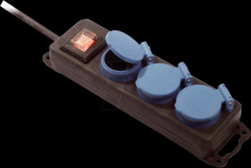 349.045 distribution socket 3x CEE7/3, IP44, 1.5m