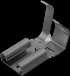 Uninsulated flat plug sleeve, 6.35 x 0.81 mm, 0.5 to 4.0 mm², AWG 20 to 12, brass, tin-plated, 2232111-1