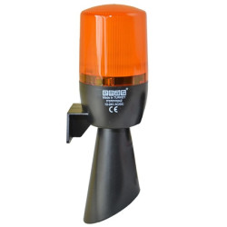 Wielofunkcyjna lampa żółta fi 70 z buzerem, 12-24V AC/DC, T0-IT070Y024Z