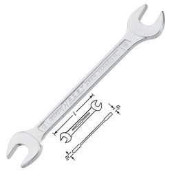 Hazet 450N-14X15 Double Open End Wrench Spanner 14 x 15mm