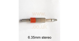 Jack plug straight 6.35mm stereo (red) - pro-SIGNAL