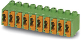 PCB terminal, 2 pole, pitch 3.5 mm, AWG 26-20, 4 A, spring-clamp connection, green, 1928767