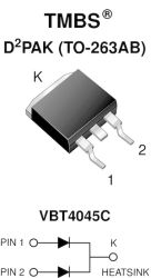 VBT4045C-M3 Dual Low-Voltage Trench MOS Barrier Schottky Rectifier Ultra Low VF = 0.28 V at IF = 5.0 A