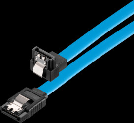 X-SATA020-050B Cable SATA 6-Gbps conn. &gt; conn. 50 cm, angled, blue