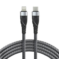 Kabel przewód USB-C - Apple Lightning 100cm everActive CBB-1CIG do szybkiego ładowania Power Delivery 20W