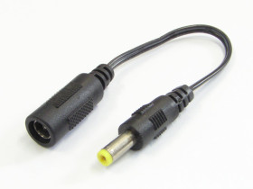 Adapter wtyk DC 1.7/4.8 na gniazdo DC 2.1/5.5 z kablem 10cm
