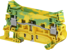 Screw terminal block, screw connection, 10 mm², 2 pole, 8 kV, yellow/green, 1SNK508151R0000