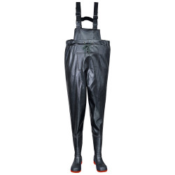 Wader Chest Black Pvc Nitrile Steel Toe