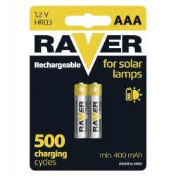 Akum. R3 AAA RAVER do lamp solar Ni-MH 400mAh