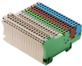 Initiator/actuator terminal block, spring balancer connection, 0.5-2.5 mm², 2 pole, 17.5 A, 4 kV, dark beige, 1692680000
