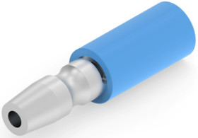 Round plug, Ø 4.086 mm, L 20.32 mm, insulated, straight, blue, 1.04-2.62 mm², AWG 16 to 14, 324227