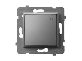 ARIA Wyłącznik zwierny przycisk "dzwonek" szary mat ŁP-6U/m/70 OSPEL