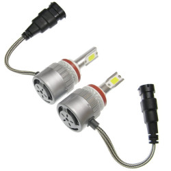 Żarówka H11 LED zestaw 72W COB 7600lm 6000k kpl.