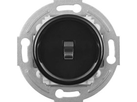 Łącznik krzyżowy Retro 10AX-250V~, zaciski śrubowe, czarny