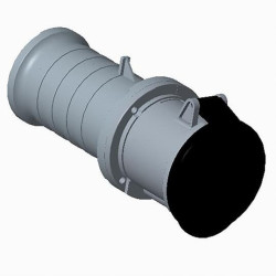 Złącze przemysłowe - zasilające 63A Gniazdo 500 V 3P+E Amphenol Industrial Czarny IP44