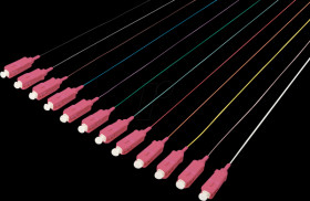 DK-25221-02-4 colored pigtails, SC OM4 50/125 µ, Simplex