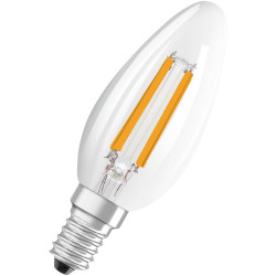 OSRAM 4099854338717 LED CLASSIC B Energy Eff A 2.2W 827 Clear E14 Bulb