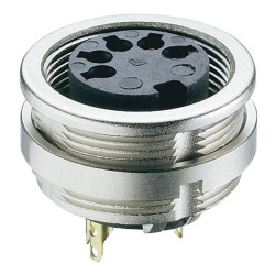 Lumberg 0304 04 4 Pin DIN Female Chassis Socket IEC 60130-9 Front Panel Mount