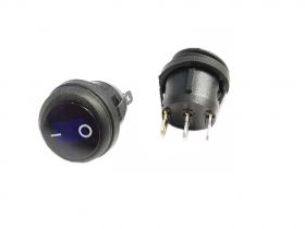 Przełącznik kołyskowy SMRS101-5LB podświetlenie niebieskie 230V IP65 d20mm