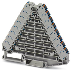 Shunting distributor, push-in connection, 0.14-2.5 mm², 2 pole, 8 A, 4 kV, gray, 3270233